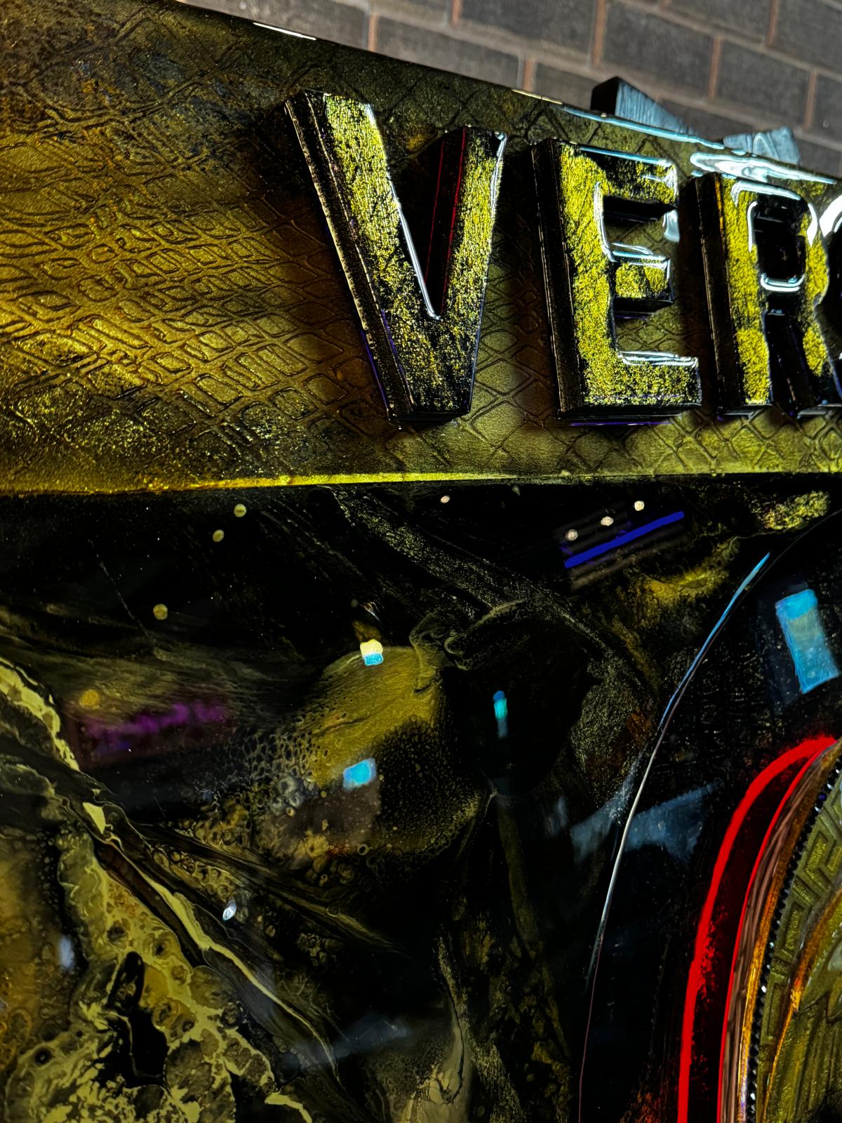 Timeless - Epoxy & Mixed-Media LED Art on Pinewood